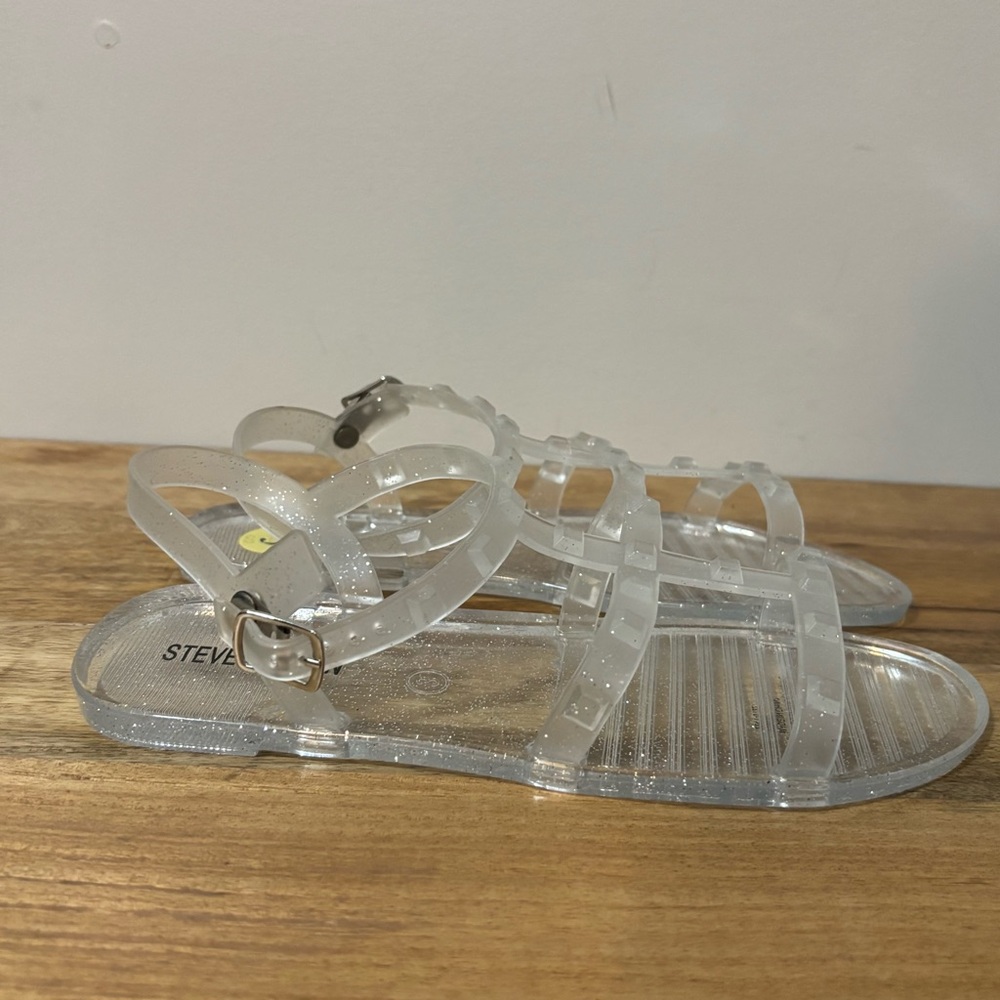 Steve Madden Jelly Strappy Clear Sandals | Girls Size 3 | NEW